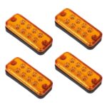 Lámpara lateral de luz trasera de coche de 4 piezas 10-30 V 8 LED