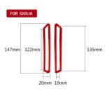 2 PCS / Set Etiqueta decorativa del panel de salida de aire del pilar A del automóvil de fibra de carbono para Alfa Romeo Giulia 2017-2019, unidad izquierda y derecha universal, A-pillar Air Outlet Panel - Imagen 2