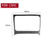 Caja de almacenamiento grande de fibra de carbono Caja de almacenamiento Pegatina decorativa para Honda Civic 8th Generation 2006-2011, unidad izquierda - Imagen 2