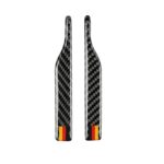 Etiqueta engomada anticolisión del espejo retrovisor del patrón de la bandera alemana de la fibra de carbono del coche para Audi TT, unidad universal izquierda y derecha, estilo B - Imagen 2