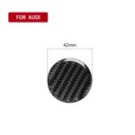 Etiqueta engomada decorativa de la perilla de control central de fibra de carbono del coche para Audi A3 / A4L 2014-2019, Universal - Imagen 4
