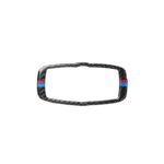 Pegatina decorativa para marco de interruptor de faro tricolor de fibra de carbono para automóvil para BMW 2008-2013 X5 E70 / X6 E71 / 5 Series E60 2008-2010, unidad universal izquierda y derecha