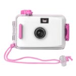 SUC4 Cámara de película retro impermeable de 5 m Mini cámara de apuntar y disparar para niños, White