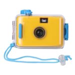 SUC4 Cámara de película retro impermeable de 5 m Mini cámara de apuntar y disparar para niños, Yellow