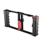 YELANGU PC02A Vlogging Live Broadcast Plastic Cage Video Rig Soporte estabilizador para producción cinematográfica para iPhone, Galaxy, Huawei, Xiaomi, HTC, LG, Google y otros teléfonos inteligentes, PC02A - Imagen 2