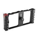 YELANGU PC02A Vlogging Live Broadcast Plastic Cage Video Rig Soporte estabilizador para producción cinematográfica para iPhone, Galaxy, Huawei, Xiaomi, HTC, LG, Google y otros teléfonos inteligentes, PC02A - Imagen 3
