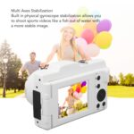 Cámara digital con lentes intercambiables y pantalla abatible con interpolación de 1,3 megapíxeles, LCD de 2,4 pulgadas, grabación Full HD 720P, lente infrarroja, EIS, White - Imagen 4