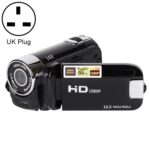 Cámara DV para viajes en casa, HD, 16 millones de píxeles, zoom digital 16X, enchufe para Reino Unido, UK Plug