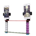 Soporte de transmisión en vivo para teléfono inteligente Kits de montaje para selfie de mano doble con 2 clips para teléfono, Para iPhone, Galaxy, Huawei, Xiaomi, HTC, Sony, Google y otros teléfonos inteligentes