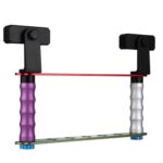 Soporte de transmisión en vivo para teléfono inteligente Kits de montaje para selfie de mano doble con 2 clips para teléfono, Para iPhone, Galaxy, Huawei, Xiaomi, HTC, Sony, Google y otros teléfonos inteligentes - Imagen 2