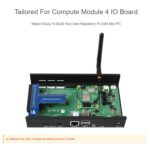 Waveshare Metal Box A para placa Raspberry Pi CM4 IO, con ventilador de refrigeración - Imagen 3