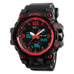 SKMEI 1155B Multifuncional Hombres Deportes al aire libre Noctilucent Impermeable Esfera grande Reloj de pulsera