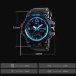 SKMEI 1155B Multifuncional Hombres Deportes al aire libre Noctilucent Impermeable Esfera grande Reloj de pulsera - Imagen 4