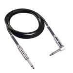 TC048SL Cable de audio de guitarra eléctrica con conector recto a codo de 6,35 mm, 3m