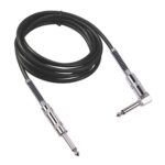 TC048SL Cable de audio de guitarra eléctrica con conector recto a codo de 6,35 mm, 6m