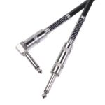 TC048SL Cable de audio de guitarra eléctrica con conector recto a codo de 6,35 mm, 10m - Imagen 2