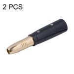 2 PCS LZ1164G GILDED 6.35mm hembra a XRL Adaptador de audio masculino Micrófono Conector de altavoz estéreo