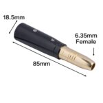 2 PCS LZ1164G GILDED 6.35mm hembra a XRL Adaptador de audio masculino Micrófono Conector de altavoz estéreo - Imagen 3