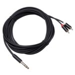 3685 6,35 mm macho a doble RCA macho cable de audio estéreo, 5m