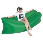 Cama de aire de hierba de playa de sofá inflable de agua perezosa portátil al aire libre, tamaño: 200 x 70 cm, 200 x 70cm Grass Green