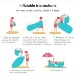 Cama de aire de hierba de playa de sofá inflable de agua perezosa portátil al aire libre, tamaño: 200 x 70 cm, 200 x 70cm Red - Imagen 4