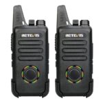 1 par RETEVIS RT22S Frecuencia de EE. UU. 22CHS FRS Radio de dos vías sin licencia Walkie Talkie de mano, enchufe de EE. UU., RT22S