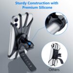 Soporte para teléfono de bicicleta de gel de sílice de rotación de 360 ​​grados para teléfono móvil de 4-6.8 pulgadas, for 4-6.8 inch Mobile Phone - Imagen 4