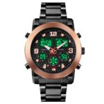 SKMEI 1642 reloj electrónico luminoso con pantalla de tres tiempos, reloj despertador compatible