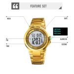 SKMEI 1712 Dual Time LED Digital Display Reloj electrónico con correa de acero inoxidable luminosa - Imagen 4