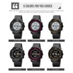 SKMEI 1736 Triplicate Dial redondo Timing LED Digital Display Luminous Electronic Watch - Imagen 2
