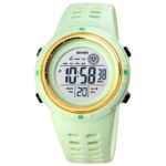 SKMEI 1773 Triplicado Redondo LED Dual Time Pantalla digital Retroiluminación colorida Reloj electrónico