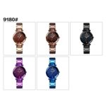 SKMEI 9180 Starry Sky Dial Reloj de cuarzo con correa de acero inoxidable para damas - Imagen 2