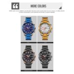 SKMEI 9192 Hombres Calendario Sincronización Cinturón de acero inoxidable Reloj de cuarzo luminoso - Imagen 2