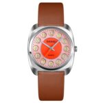 SKMEI Q029 Ladies Phone Number Pattern Dial Leather Strap Reloj de cuarzo