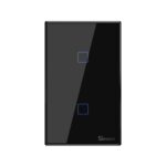 Sonoff T3 US-TX 433 RF WIFI Interruptor táctil de pared con control remoto inteligente, enchufe de EE. UU., Double Buttons
