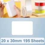Etiquetas engomadas térmicas del papel de etiqueta de la impresión para NiiMbot D101/D11, 20 x 30 mm 210 Sheets White