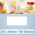 Etiquetas engomadas térmicas del papel de etiqueta de la impresión para NiiMbot D101/D11, 20 x 45mm 150 Sheets White