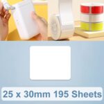 Etiquetas engomadas térmicas del papel de etiqueta de la impresión para NiiMbot D101/D11, 25 x 30mm 210 Sheets White