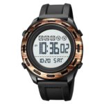 SKMEI 1872 Hebilla de acero inoxidable PU Correa Reloj electrónico impermeable, White