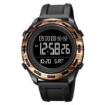SKMEI 1872 Hebilla de acero inoxidable PU Correa Reloj electrónico impermeable, Black