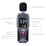 Probador de audio del detector de decibelios SmartSensor dB, ST9604 - Imagen 3