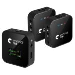 Yanmai GF525 2 en 1 Broadcast 2.4G Wireless Lavalier Micrófono Mini Clip-on Mic con pantalla LED