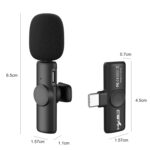 HXSJ F18 2.4G USB-C/Type-C Micrófono inalámbrico Lavalier con reducción de ruido, USB-C/Type-C - Imagen 2