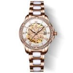 OLEVS 6681 Reloj mecánico impermeable multifuncional para mujer