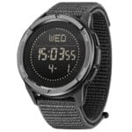 NORTH EDGE ALPS Reloj deportivo inteligente con correa de nailon digital de fibra de carbono impermeable para hombres al aire libre, ALPS