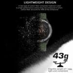 NORTH EDGE ALPS Reloj deportivo inteligente con correa de nailon digital de fibra de carbono impermeable para hombres al aire libre, ALPS - Imagen 4