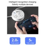 Enchufe multifuncional de escritorio con cable e interfaz USB, 1.8m - Imagen 3
