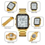 SKMEI 1888 Reloj de pulsera digital multifuncional de acero inoxidable deportivo resistente al agua hasta 30 m para hombre - Imagen 2