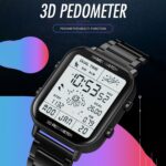 SKMEI 1888 Reloj de pulsera digital multifuncional de acero inoxidable deportivo resistente al agua hasta 30 m para hombre - Imagen 4