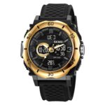 SKMEI 2098 Multifuncional Hombres 50M Termómetro impermeable Reloj de pulsera digital con pantalla dual
